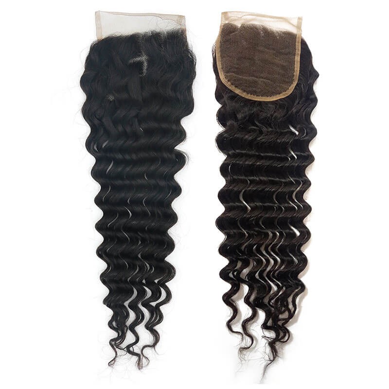 Deep Wave Idolra Virgin Hair Lace Closure Free Part 10in-20in Closure Free Shipping
